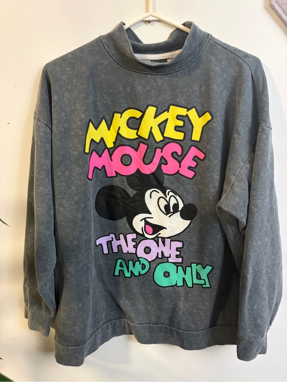 Disney Mickey Mouse  Crewneck Sweatshirt with Colorful Graphic large